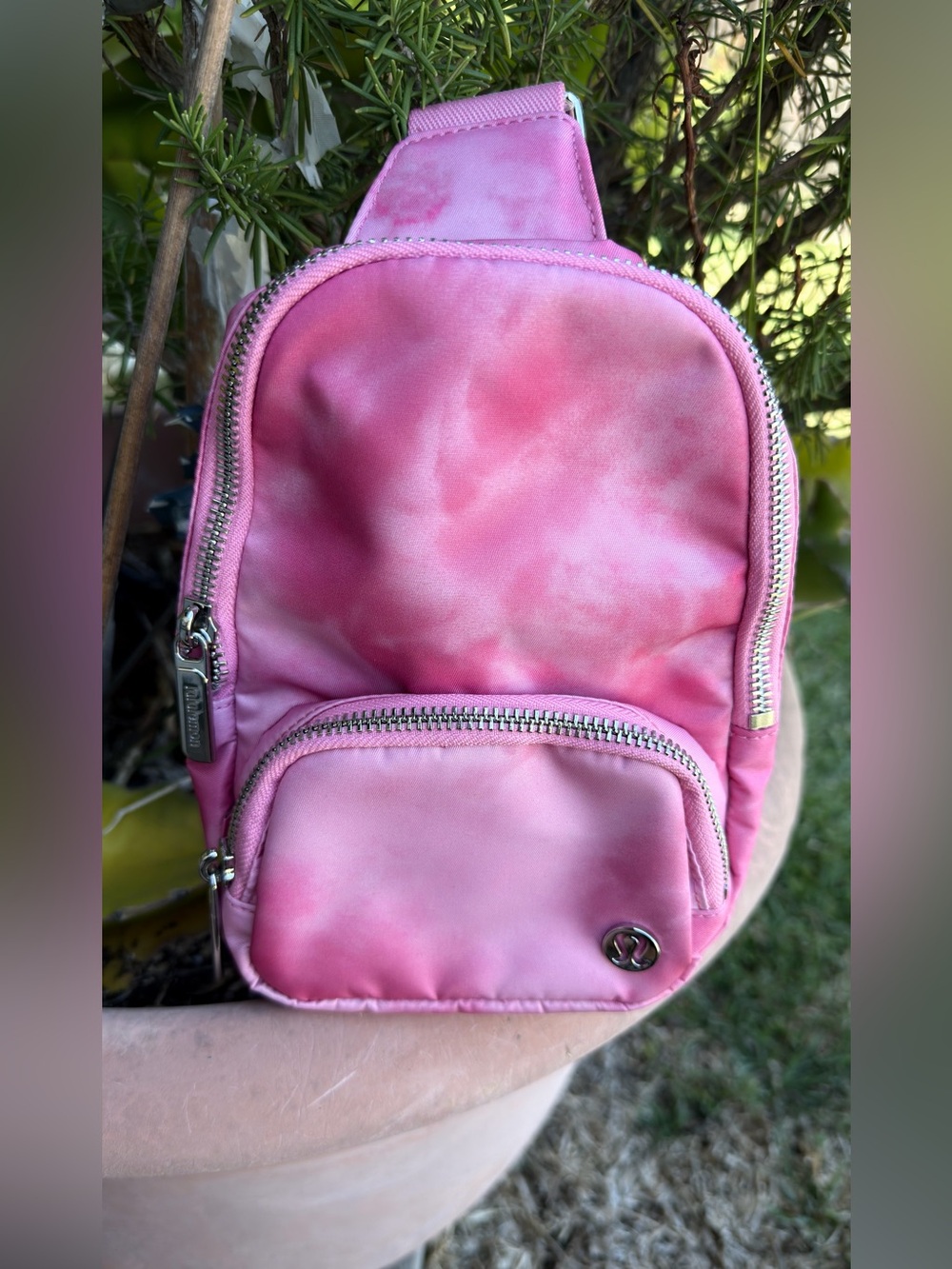 Pink Tie-Dye Mini Crossbody Sling Bag